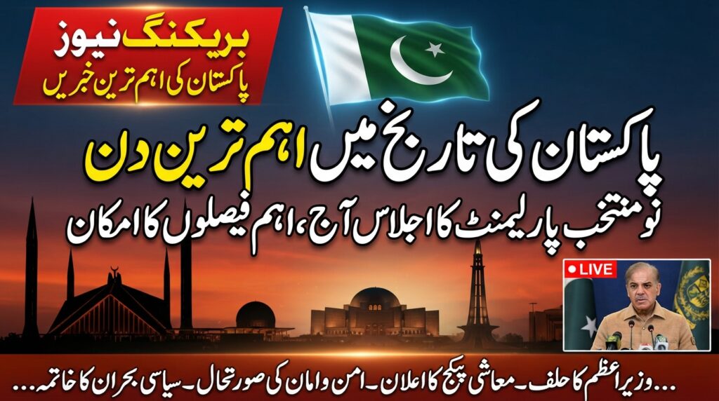 ​VSPro News 14 October 2026 breaking news thumbnail showing Pakistan Parliament and political updates